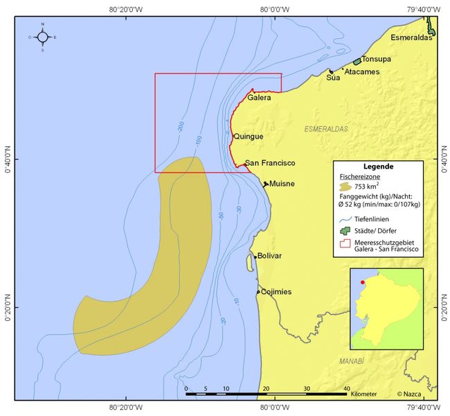 Das Hauptfanggebiet der Corvina-Fischer aus San Francisco del Cabo.